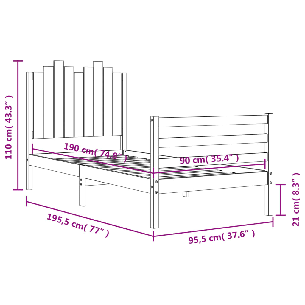 Bed Frame, Bed Frames, Bed Frame vidaXL - Picture 34 of 106