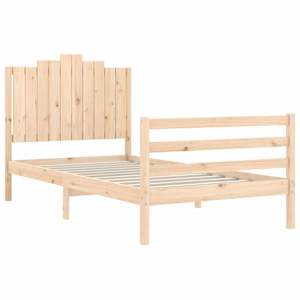 Rám postele s čelem 100 x 200 cm masivní dřevo - obrázek 5
