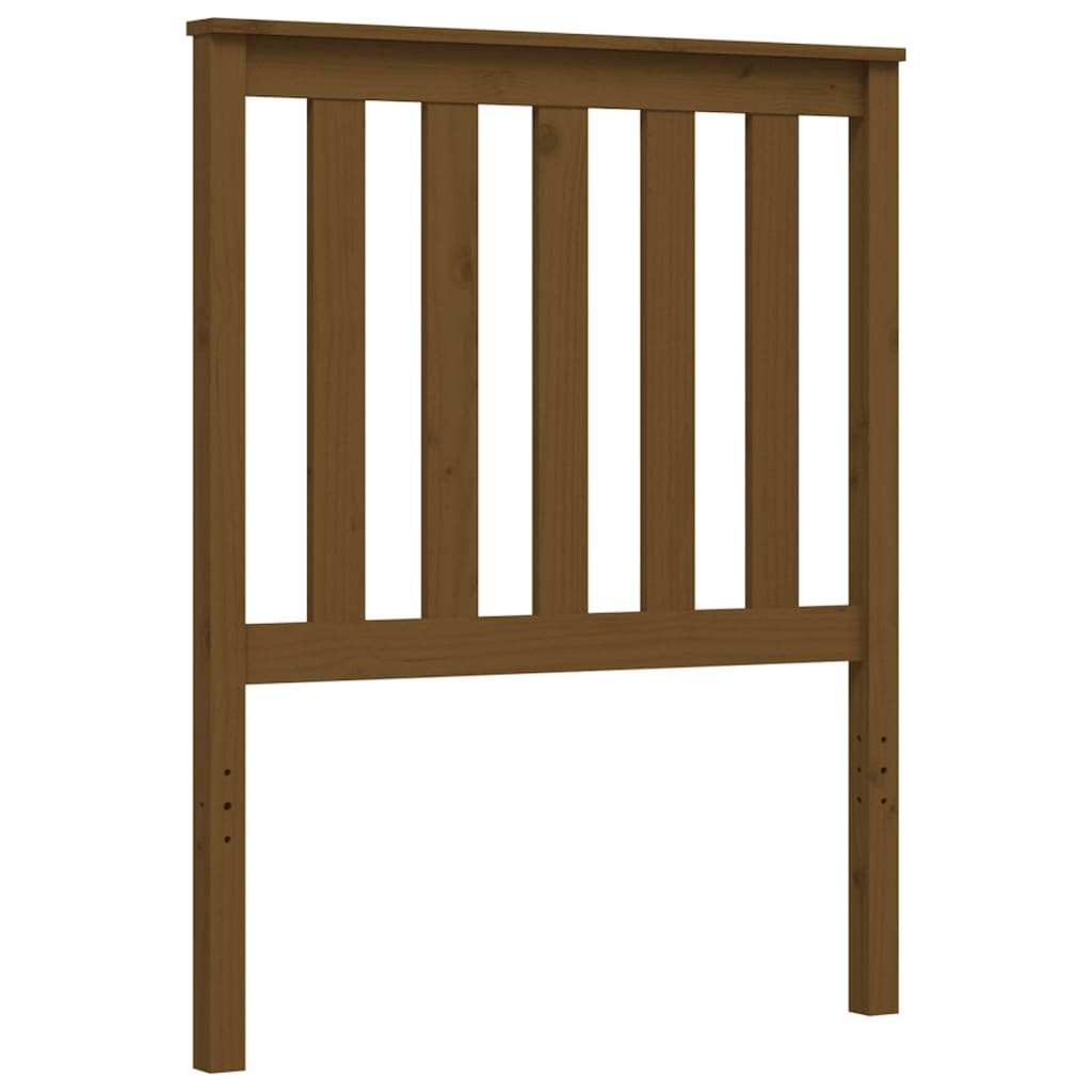 Легло с табла меденокафяво 2FT6 см Small Single дърво масив