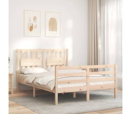 vidaXL Cadre de lit sans matelas 140x190 cm bois massif