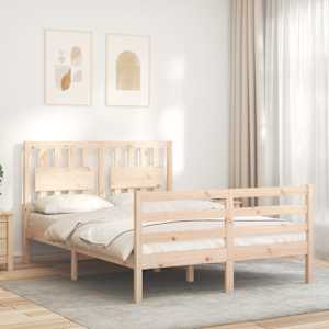 vidaXL Cadre de lit sans matelas 140x190 cm bois massif