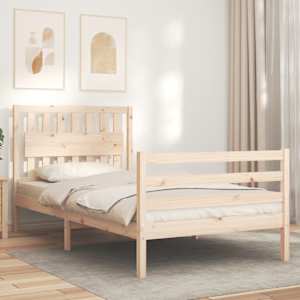 Rám postele s čelem 100 x 200 cm masivní dřevo - obrázek 3