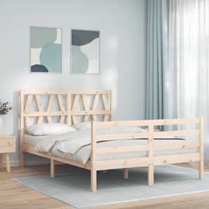 Rám postele s čelem 120 x 200 cm masivní dřevo - obrázek 1