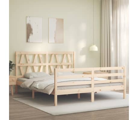 vidaXL Cadre de lit sans matelas bois massif