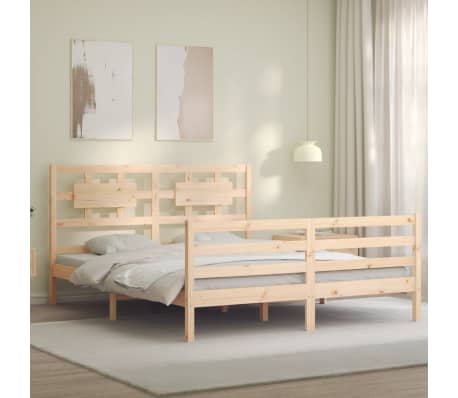 vidaXL Cadre de lit sans matelas bois massif