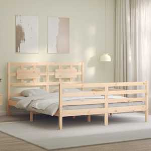 vidaXL Cadre de lit sans matelas bois massif