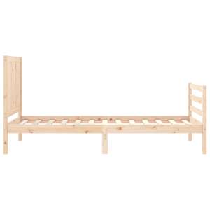 Rám postele s čelem 100 x 200 cm masivní dřevo - obrázek 6