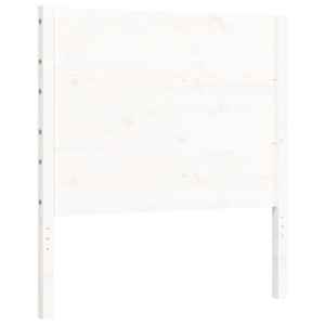 Rám postele s čelem bílý 100 x 200 cm masivní dřevo - obrázek 8