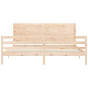 Rám postele s čelem 200 x 200 cm masivní dřevo - obrázek 6