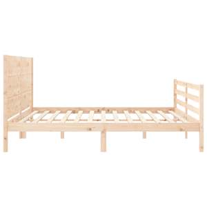 Rám postele s čelem 200 x 200 cm masivní dřevo - obrázek 7
