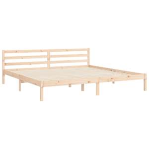 Rám postele s čelem 200 x 200 cm masivní dřevo - obrázek 8