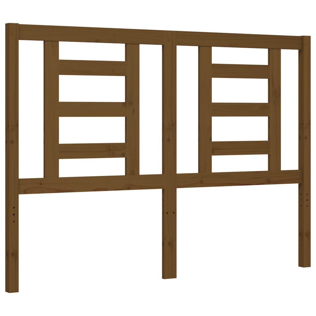 Cadru de pat, maro miere, 140x190 cm, lemn masiv