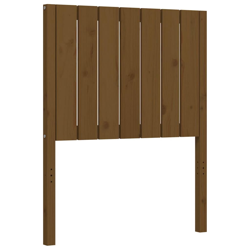 Легло с табла меденокафяво 2FT6 см Small Single дърво масив