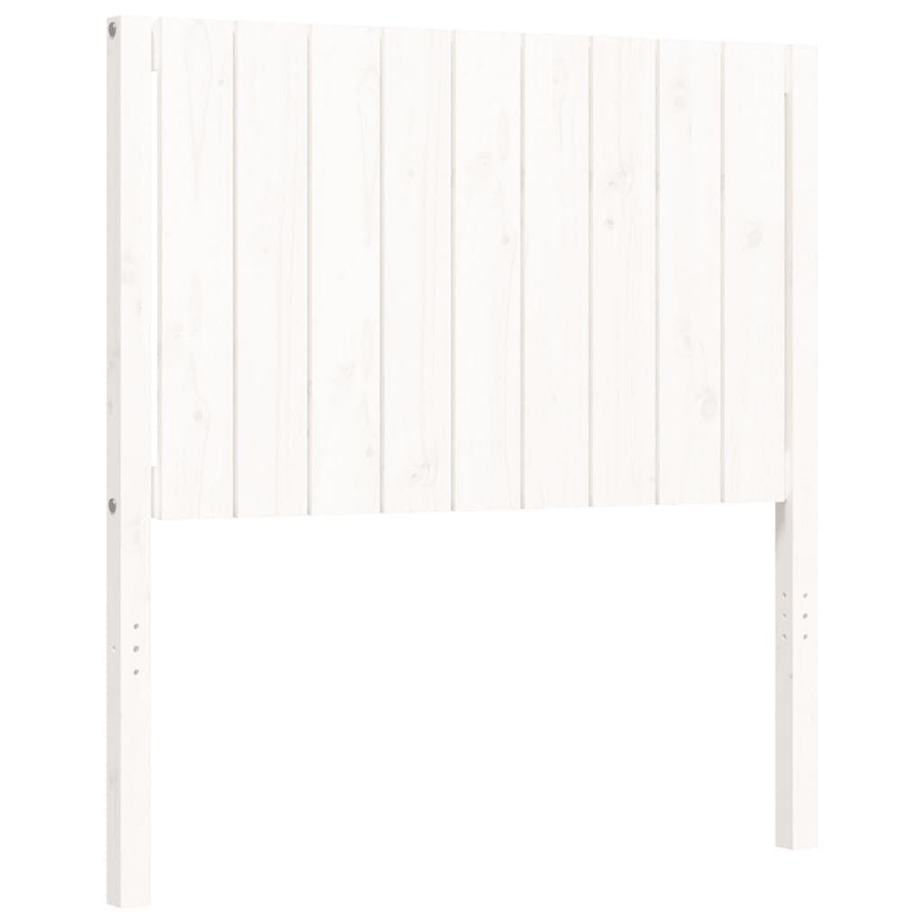 fehér tömör fa ágykeret fejtámlával 90 x 200 cm