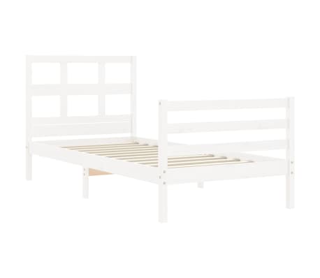 vidaXL Bed Frame without Mattress White 90x200 cm Solid Wood