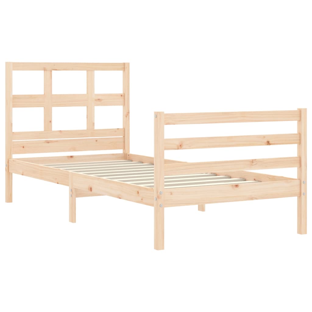 vidaXL Bed Frame without Mattress 100x200 cm Solid Wood