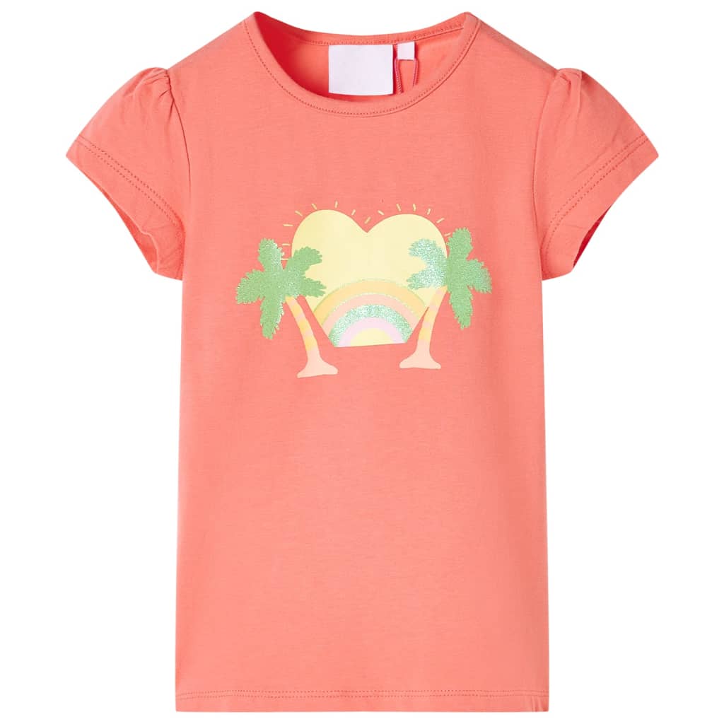 Bilde av Vidaxl T-skjorte For Barn Korall 104