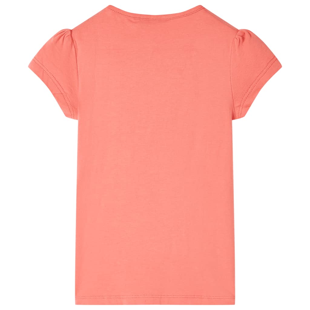 vidaXL Kindershirt 104 koraalkleurig afbeelding