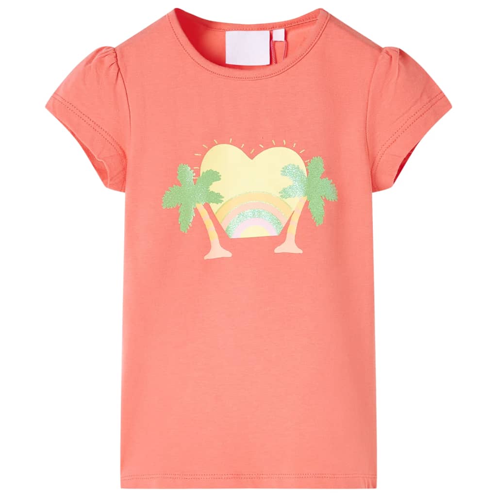 vidaXL Kinder-T-Shirt Korallenrosa 140