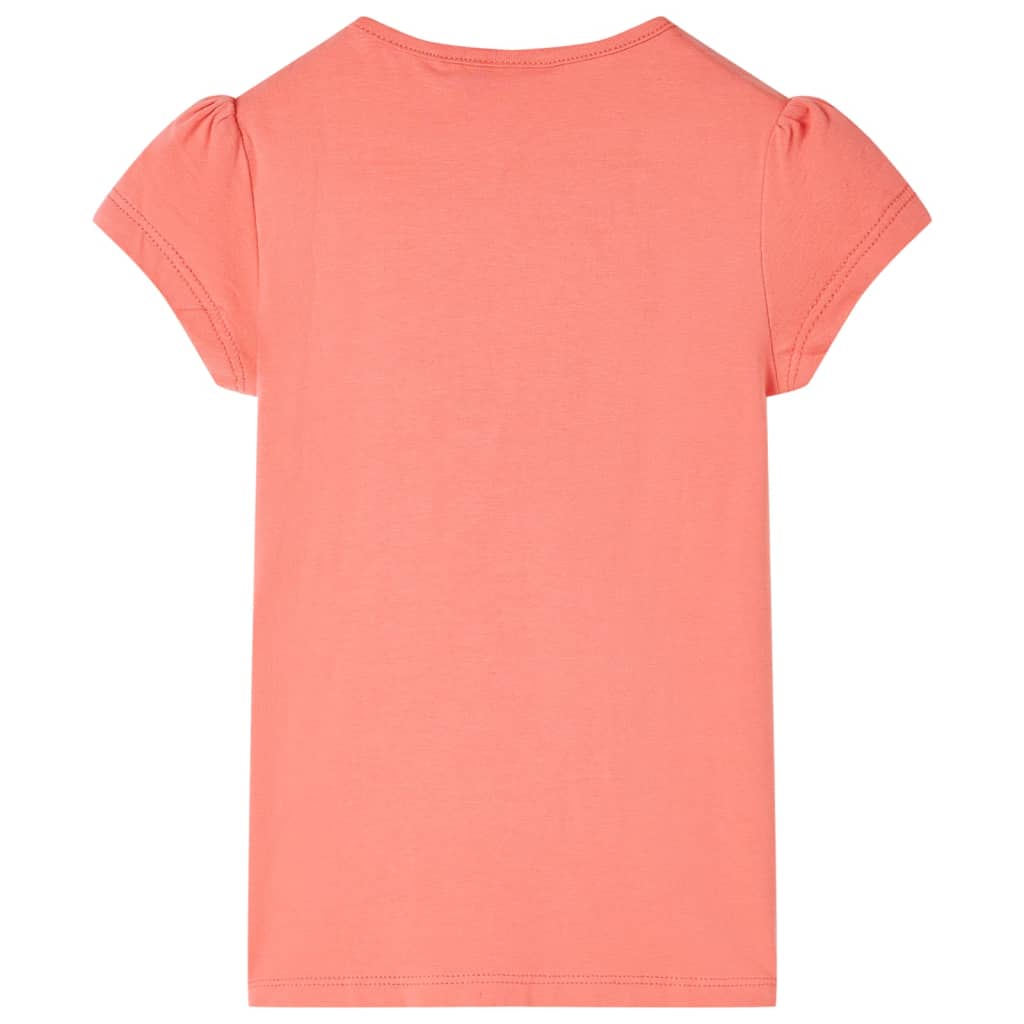 vidaXL Kindershirt 140 koraalkleurig afbeelding