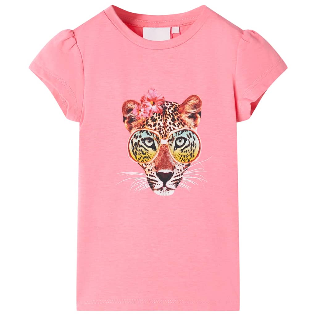 Tricou pentru copii, roz neon, 104