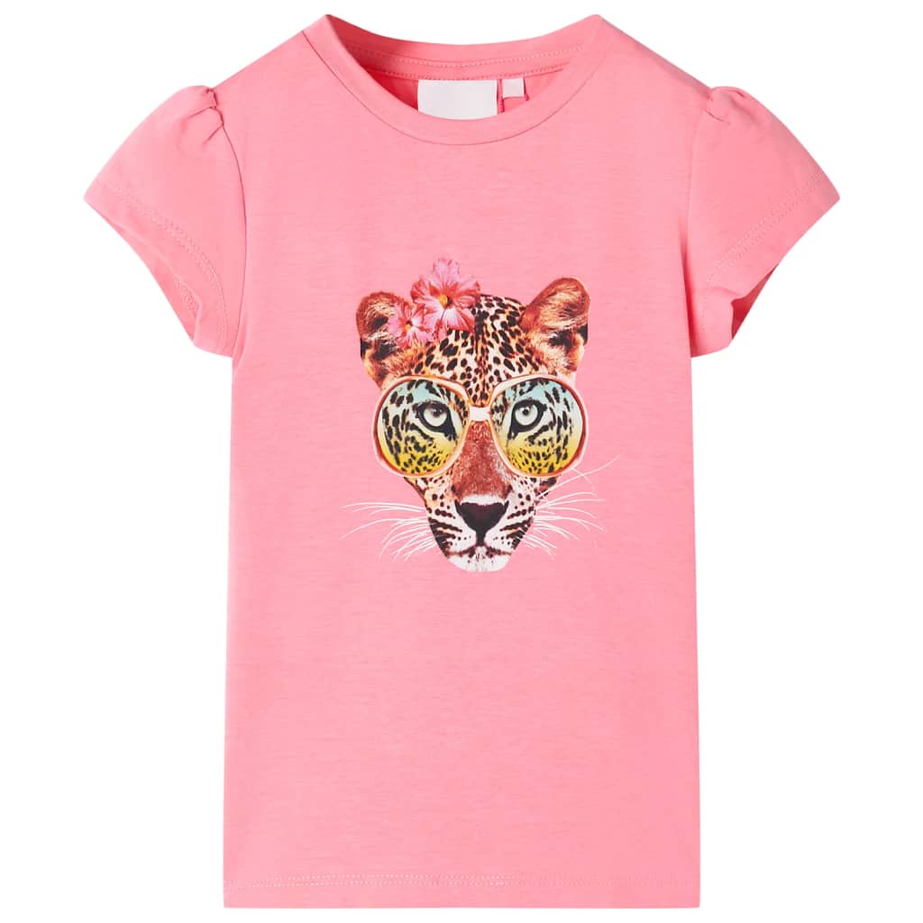 Tricou pentru copii, roz neon, 116