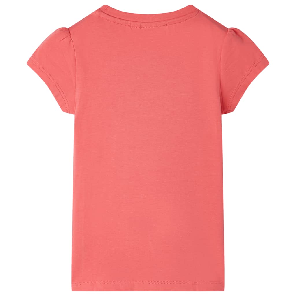 vidaXL Kindershirt 104 koraalkleurig afbeelding