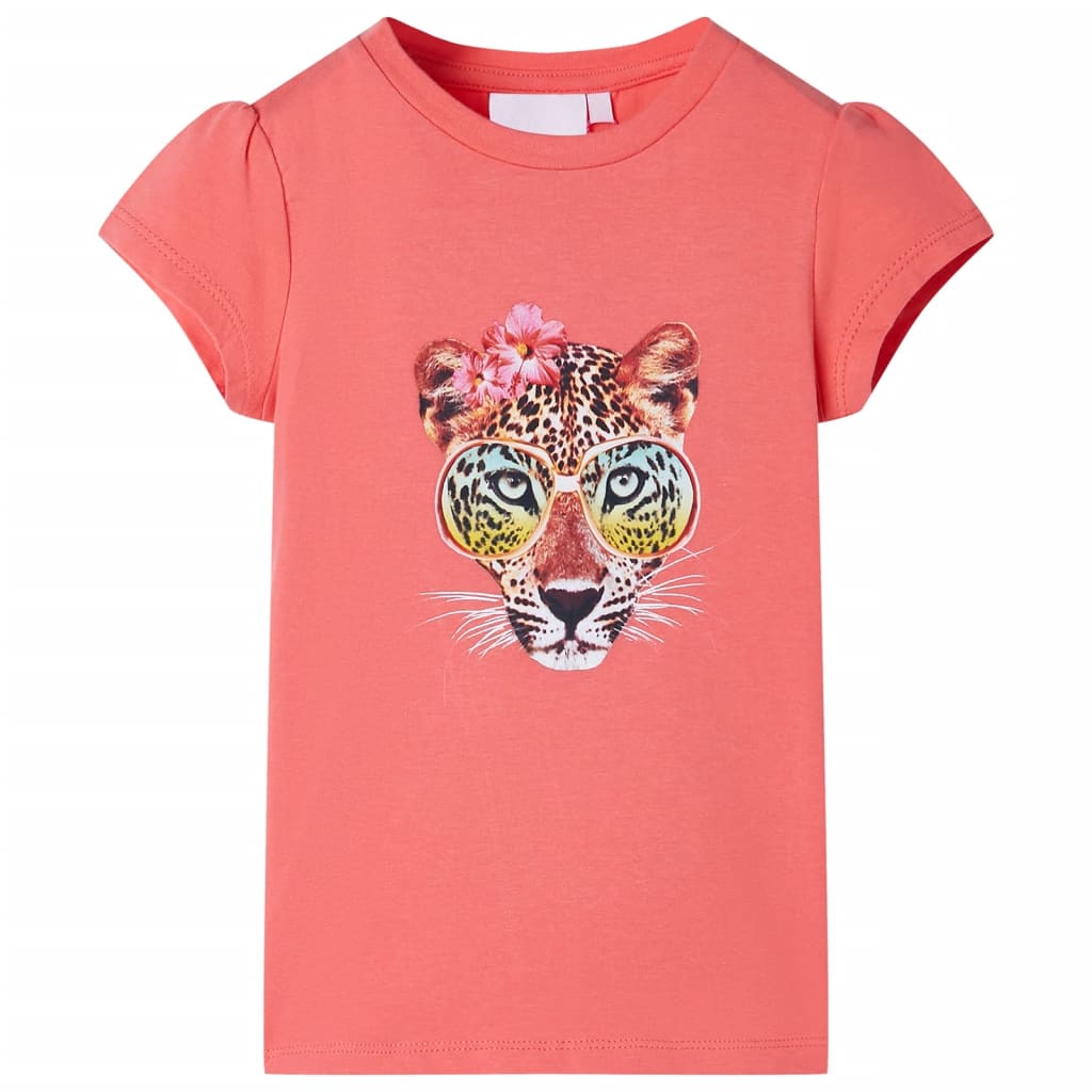 vidaXL Kinder-T-Shirt Korallenrosa 140