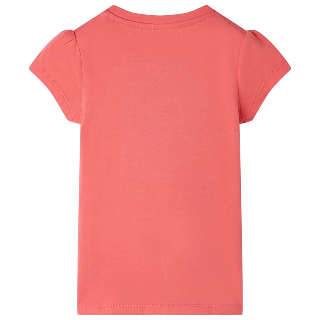 vidaXL Kindershirt 140 koraalkleurig afbeelding