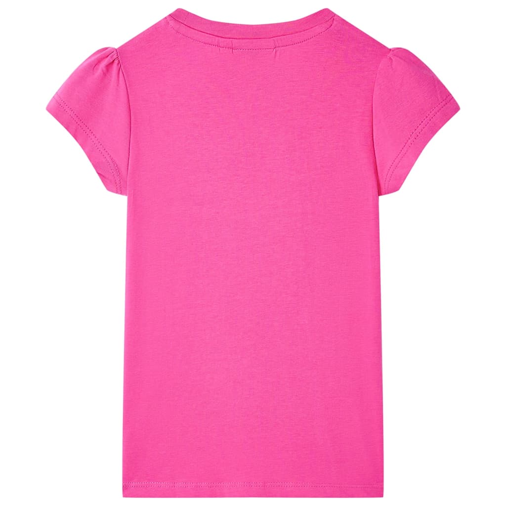 vidaXL Kindershirt 116 donkerroze afbeelding