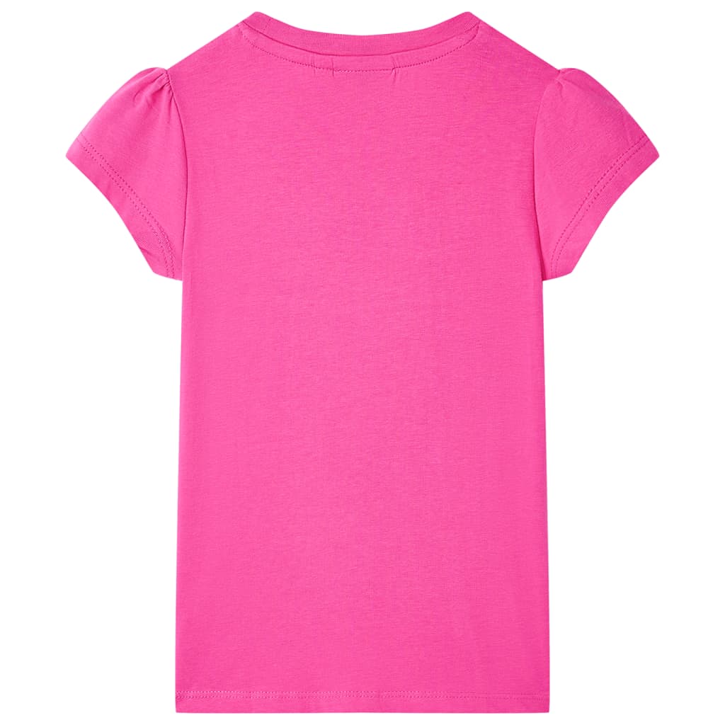 vidaXL Kindershirt 128 donkerroze afbeelding