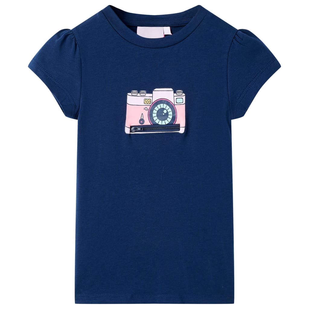 vidaXL Kinder-T-Shirt Marineblau 116