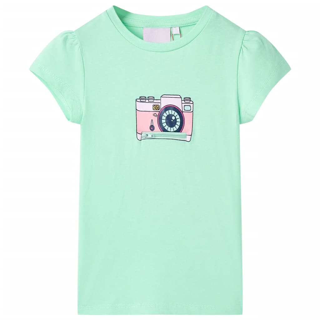 vidaXL Kids'T-shirt Navy 140 Green 116
