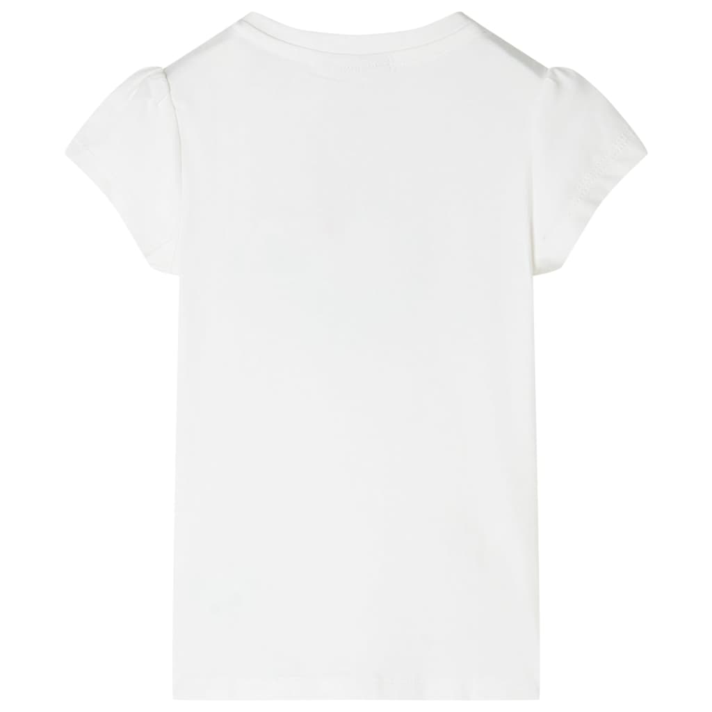 vidaXL Kindershirt 128 ecru afbeelding