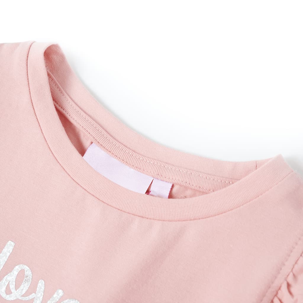 Thumbnail - vidaXL Kinder-T-Shirt mit Rüschenärmeln Hellrosa 140