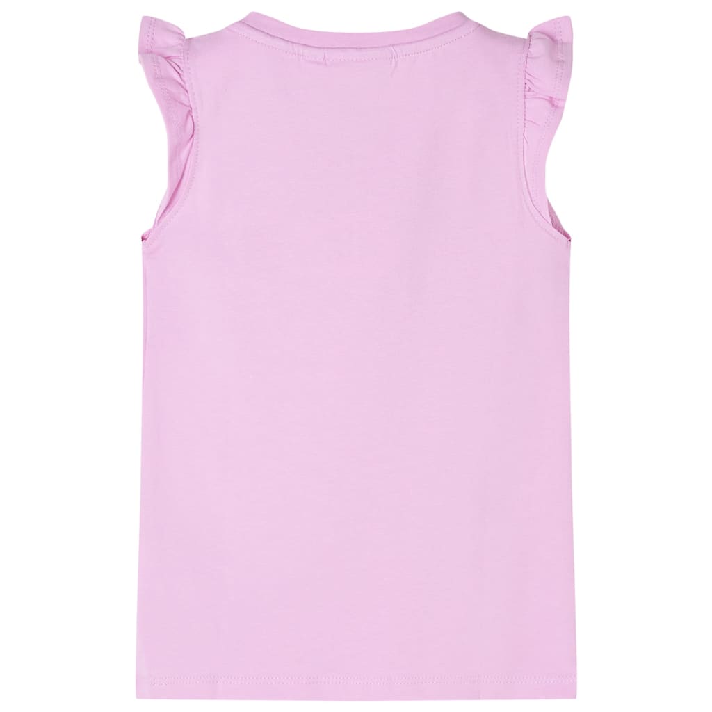vidaXL Kindershirt met ruches aan de mouwen 104 lila afbeelding