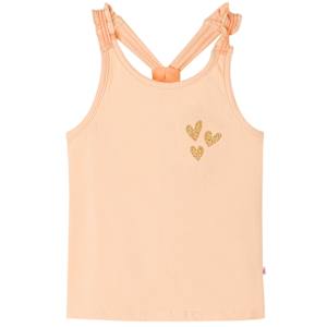 Otroška majica z naramnicami svetlo oranžna 116