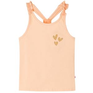 Otroška majica z naramnicami svetlo oranžna 140