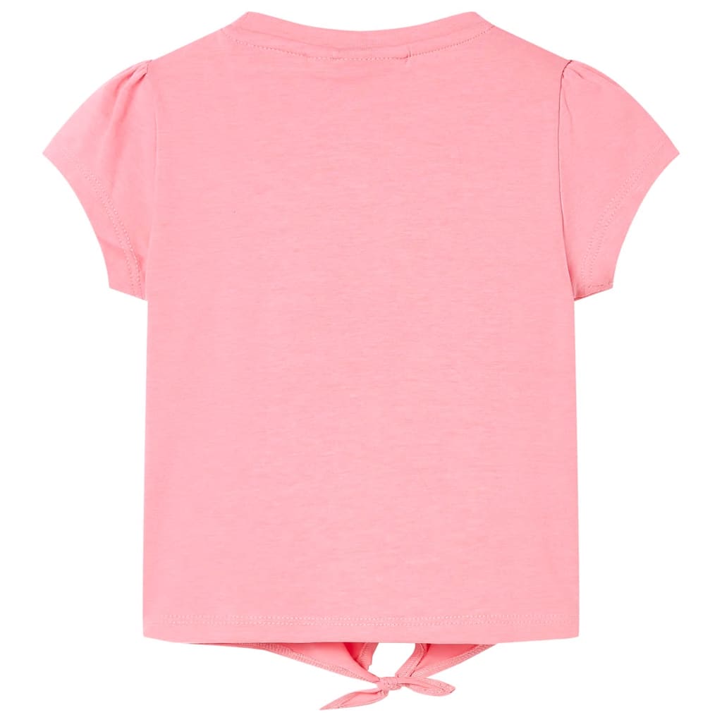 vidaXL Kindershirt 92 fluorescerend roze afbeelding