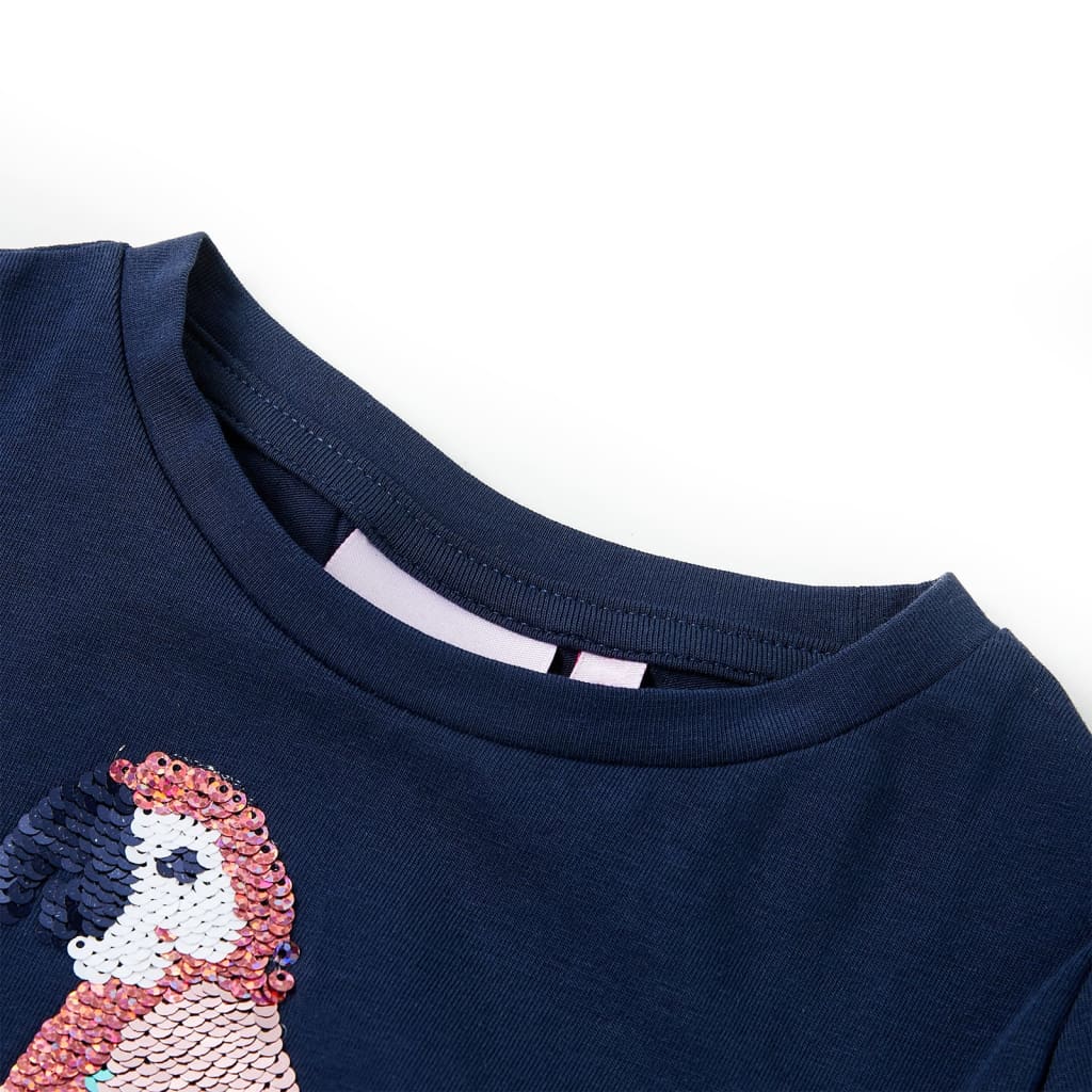 Thumbnail - vidaXL Kinder-T-Shirt Marineblau 140