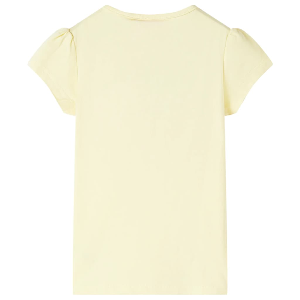 vidaXL Kindershirt 92 zachtgeel afbeelding