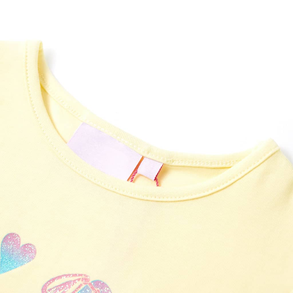 Thumbnail - vidaXL Kinder-T-Shirt Zartgelb 92