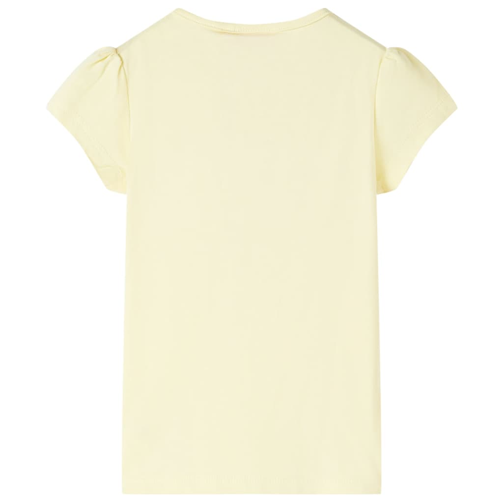 vidaXL Kindershirt 104 zachtgeel afbeelding