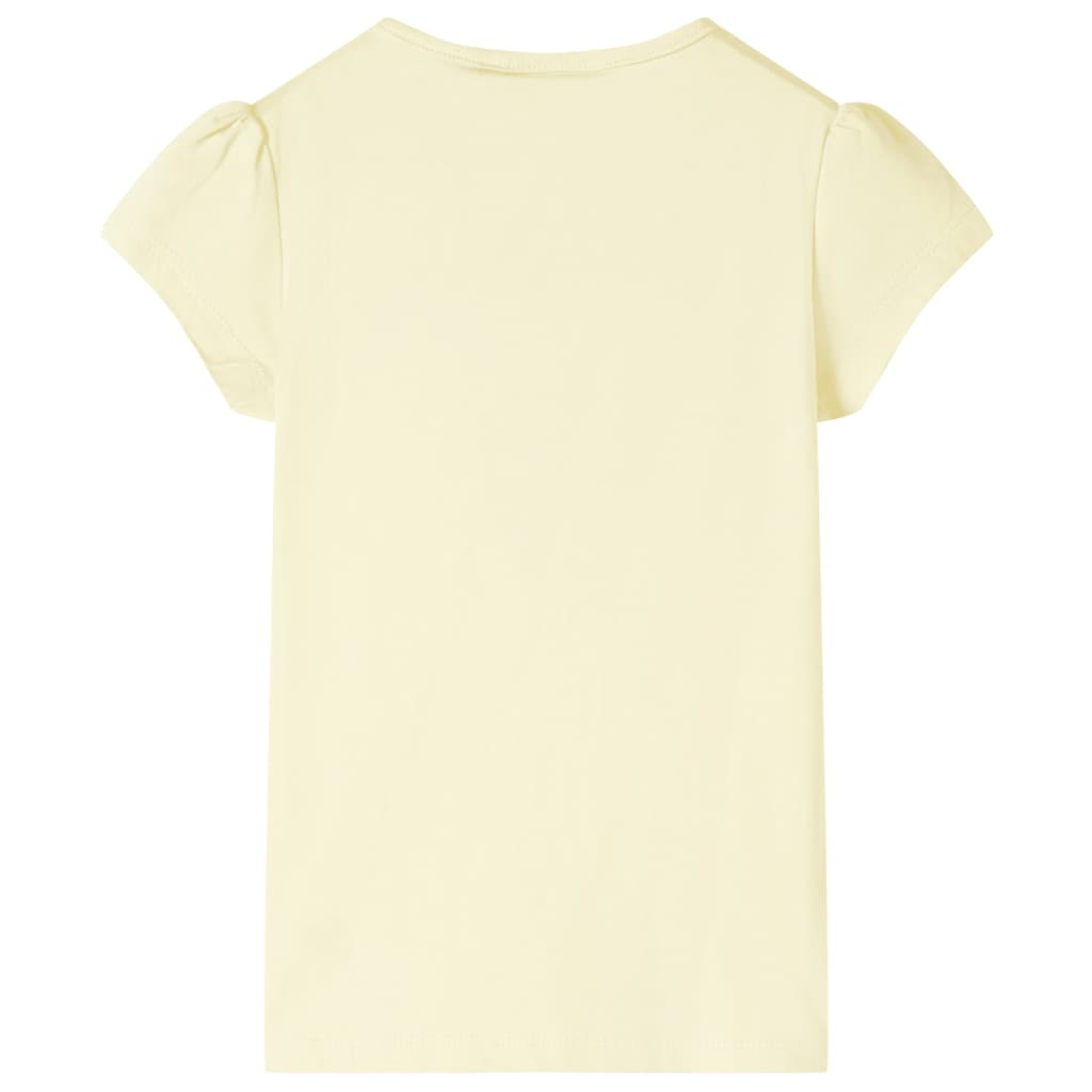 vidaXL Kindershirt 116 zachtgeel afbeelding
