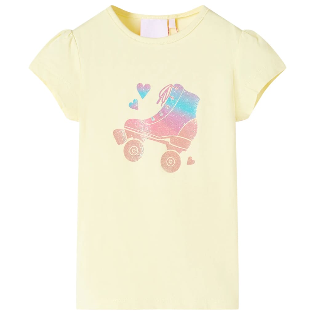 Tricou pentru copii, galben pal, 128