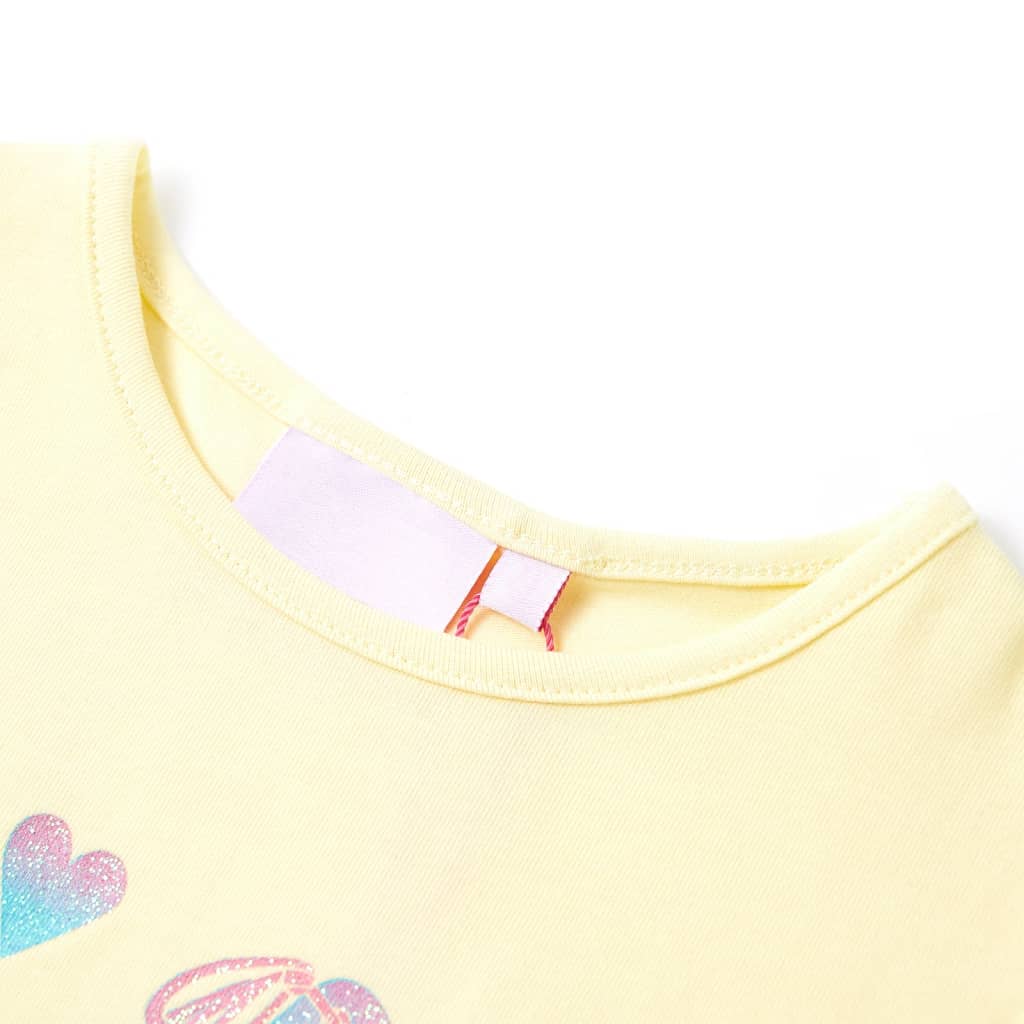 Thumbnail - vidaXL Kinder-T-Shirt Zartgelb 140
