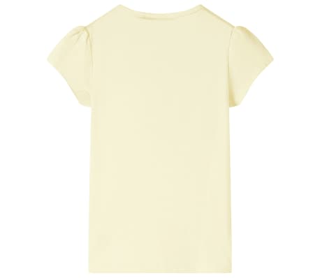 T-shirt pour enfants jaune tendre 140