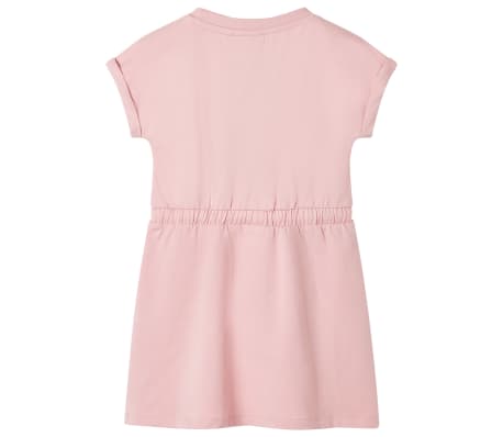 Vestido de crian&ccedil;a com cord&atilde;o rosa-claro 92
