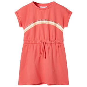 Otroška obleka z vrvico koralna 116