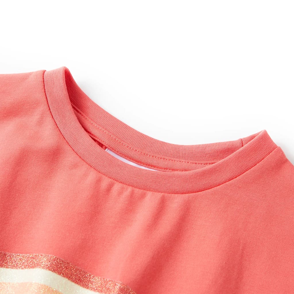 Thumbnail - vidaXL Kinderkleid mit Kordelzug Korallenrosa 128